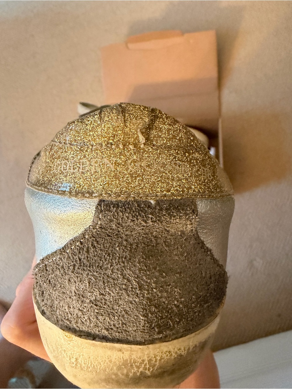Golden Goose Gold and Silver Hi-Star Sneakers - Picture 4 of 11